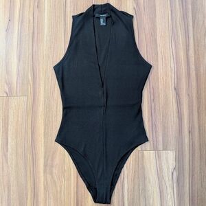 Forever 21 Black Ultra Low-Cut Bodysuit
